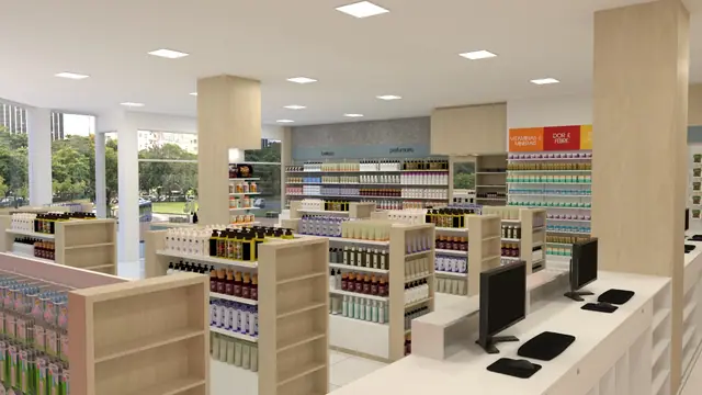Projeto 3D da farmácia Farma Vida